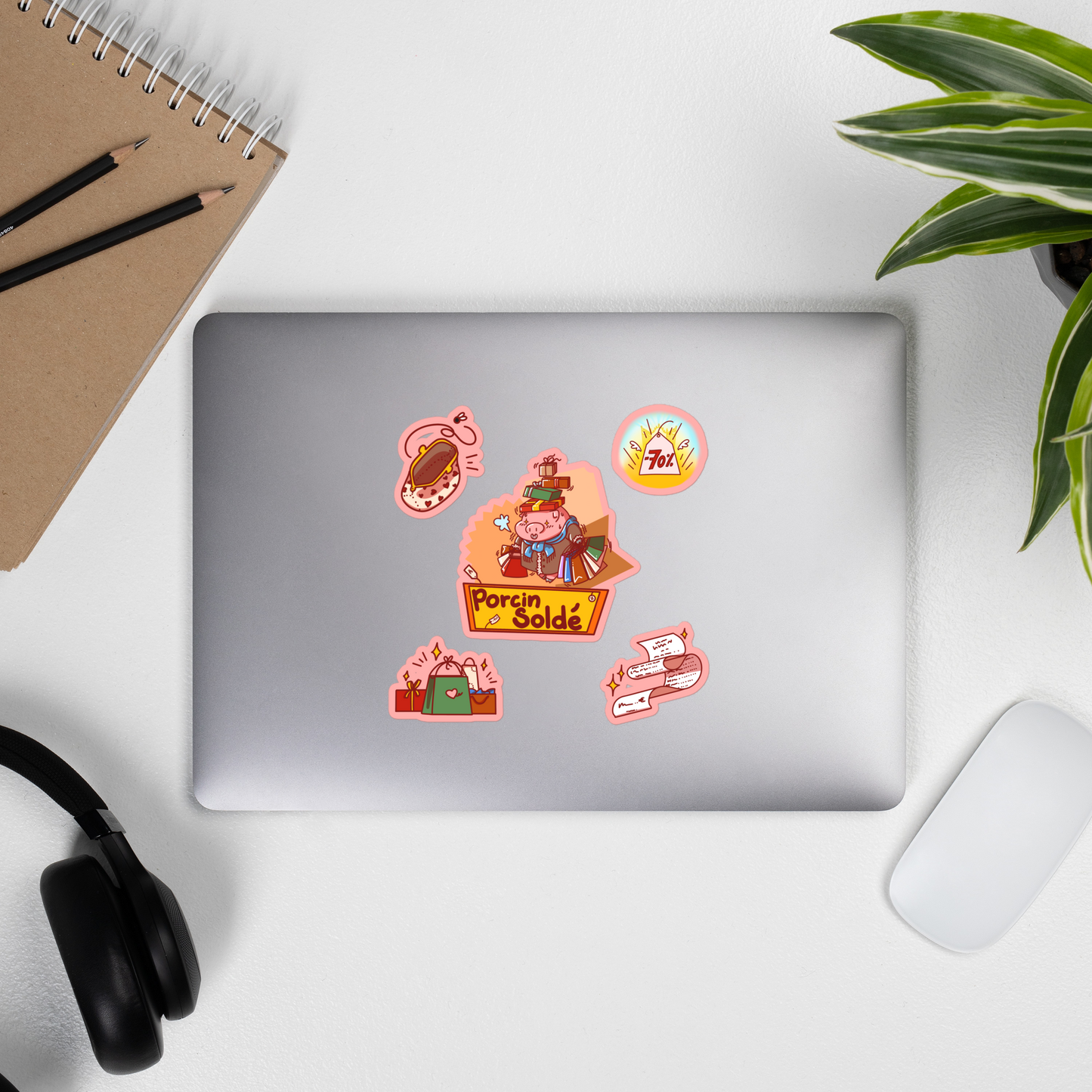 Stickers Porcin Soldé