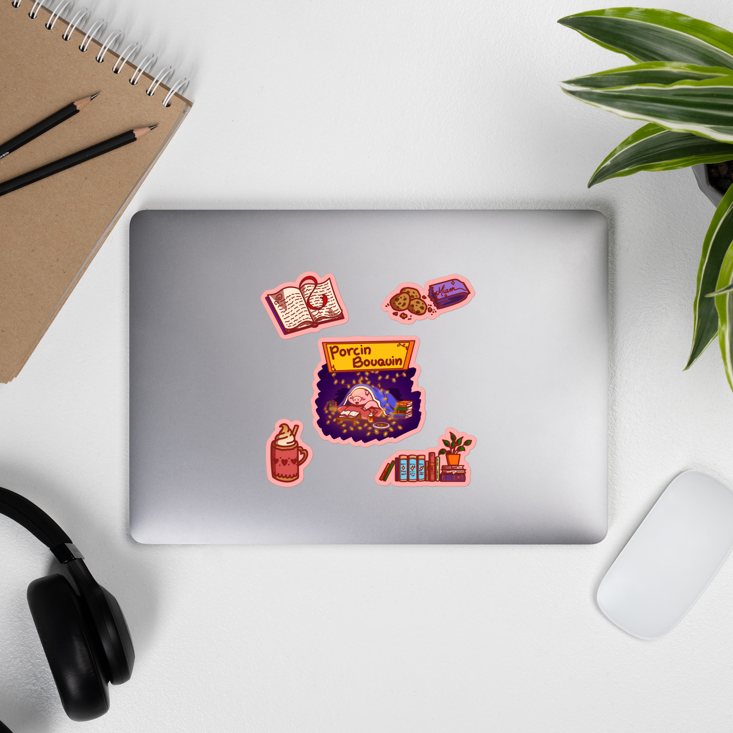 Stickers Porcin Bouquin