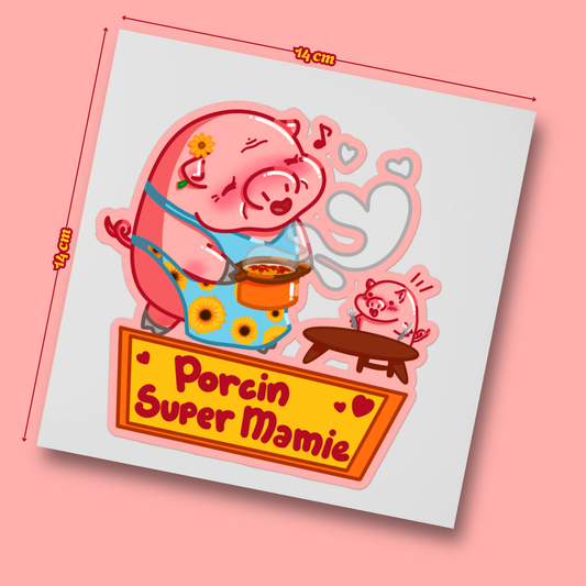 PACK STICKY Porcin Super Mamie