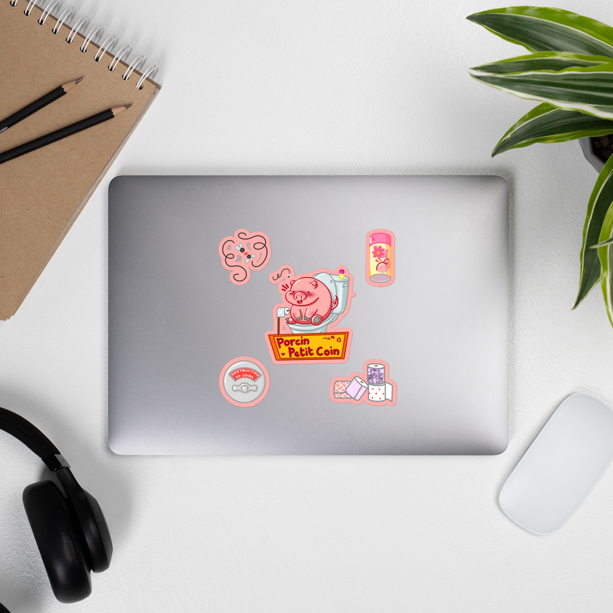 Stickers Porcin Petit Coin
