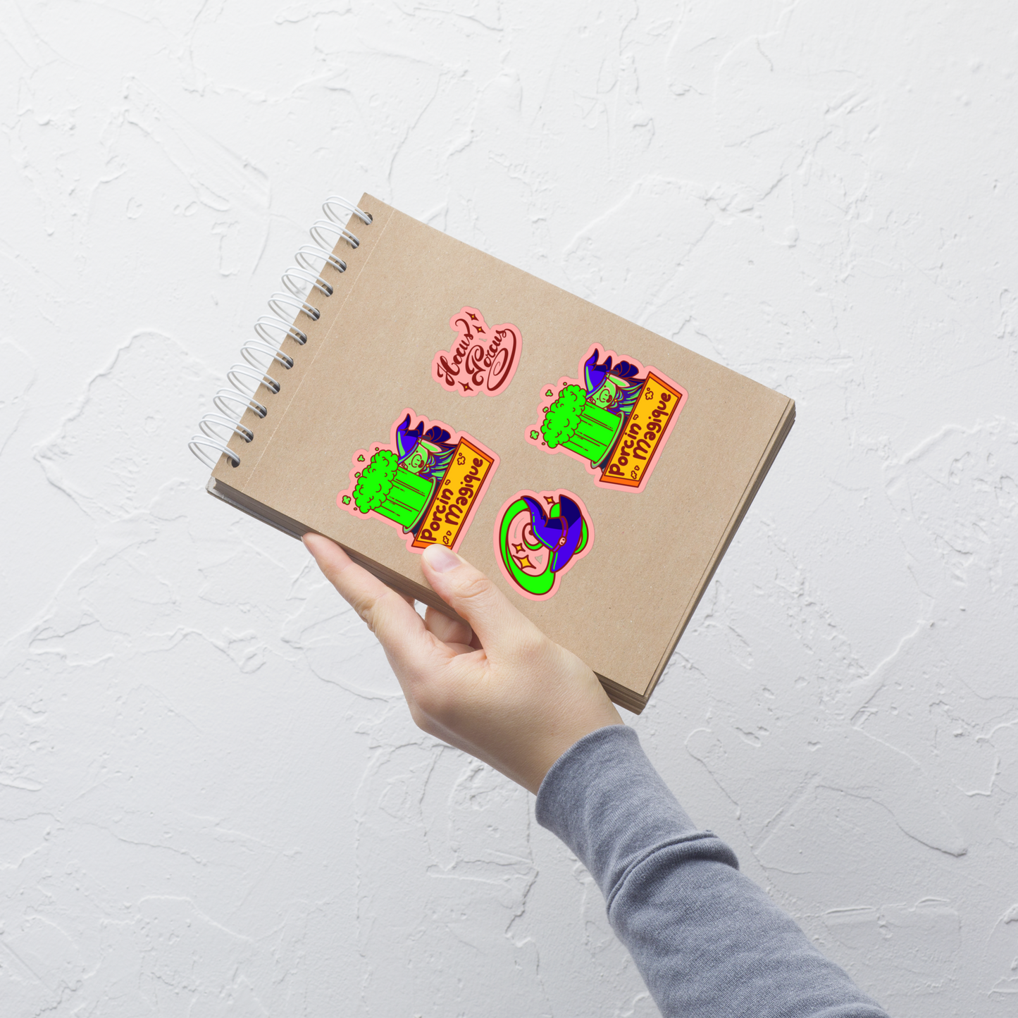 Pack de 5 Stickers Porcin Magique + 3 Bonus !